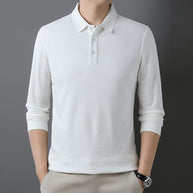 Herren Langarm-Polo mit edler Struktur und bequemer Passform WW