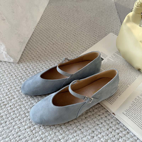 Damen Ballerinas mit verstellbarem Riemen WW