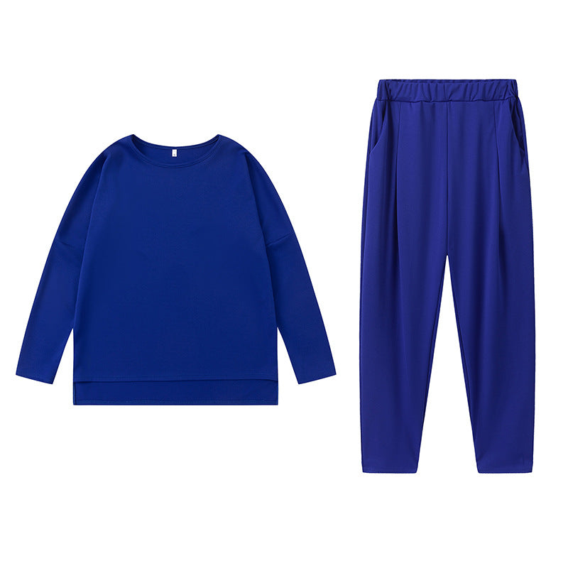 Damen Sportliches Sweat-Outfit mit elastischem Bund und geräumigen Taschen WW