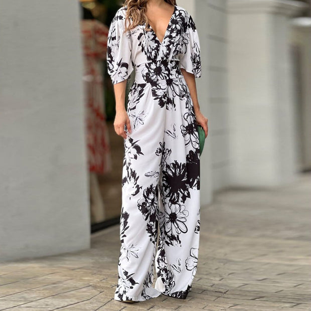 Damen Eleganter Jumpsuit mit floralem Muster WW