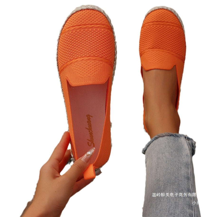 Damen Espadrilles mit atmungsaktiver Obermaterialstruktur und bequemer Sohle WW