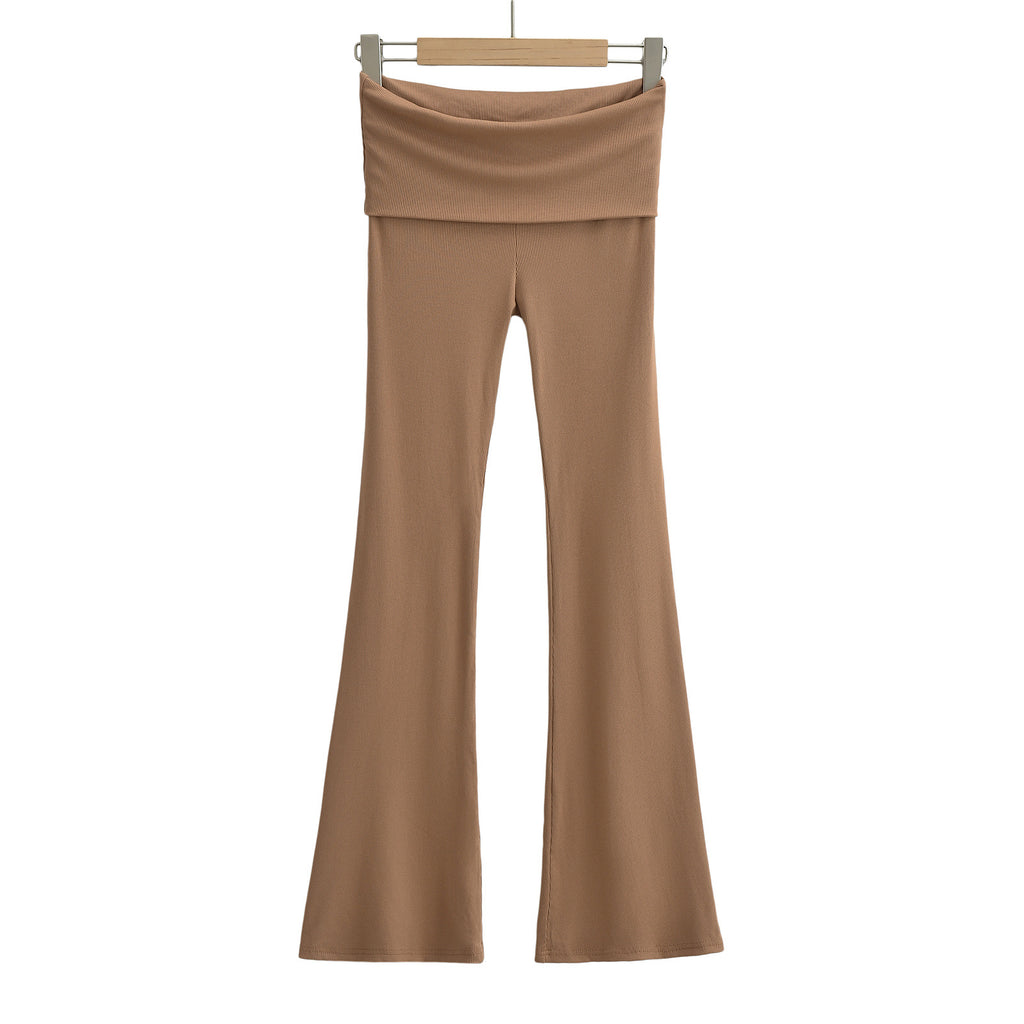 Damen Flared Yoga-Hose mit hohem Bund und elastischem Komfort WW