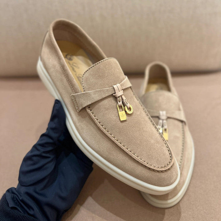 Damen Wildleder-Loafer mit dekorativen Tasseln