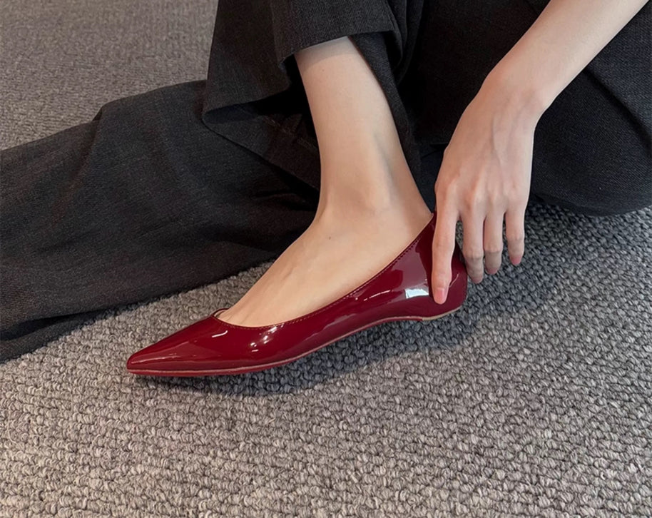 Damen elegante spitze Ballerinas WW