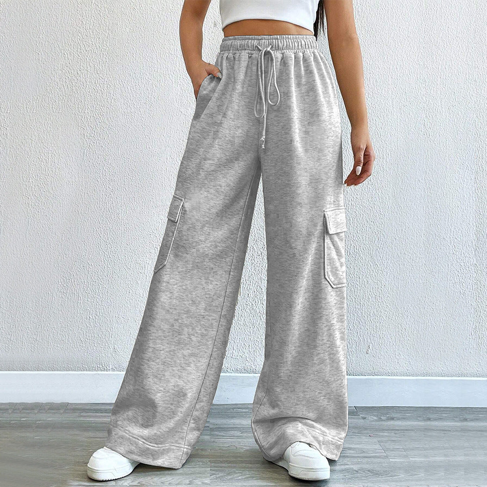 Damen Cargo-Hose mit weitem Schnitt und elastischem Bund W&W