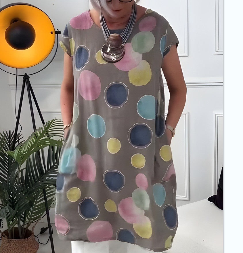 Damen Strandkleid mit floralem Design und praktischen Eingrifftaschen WW