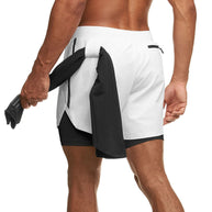 Damen Sportliche Flexibler Laufshorts mit Innenhose WW