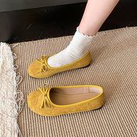 Damen Ballerinas mit schickem Schleifen-Akzent und weichem Obermaterial W&W
