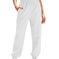 Damen lockere Waffelstruktur Jogginghose WW