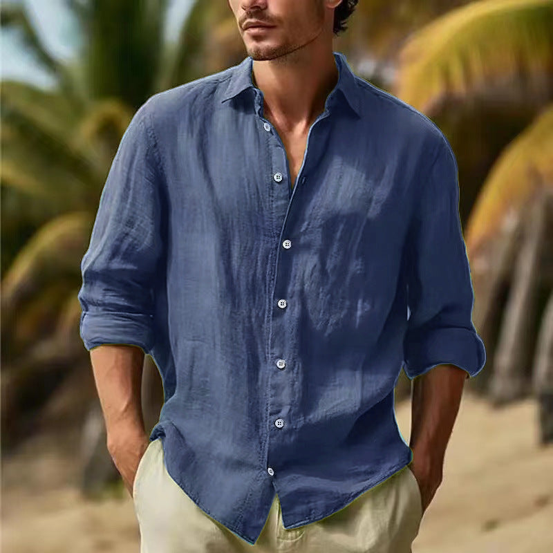 Herren lässige Leinenhemd WW