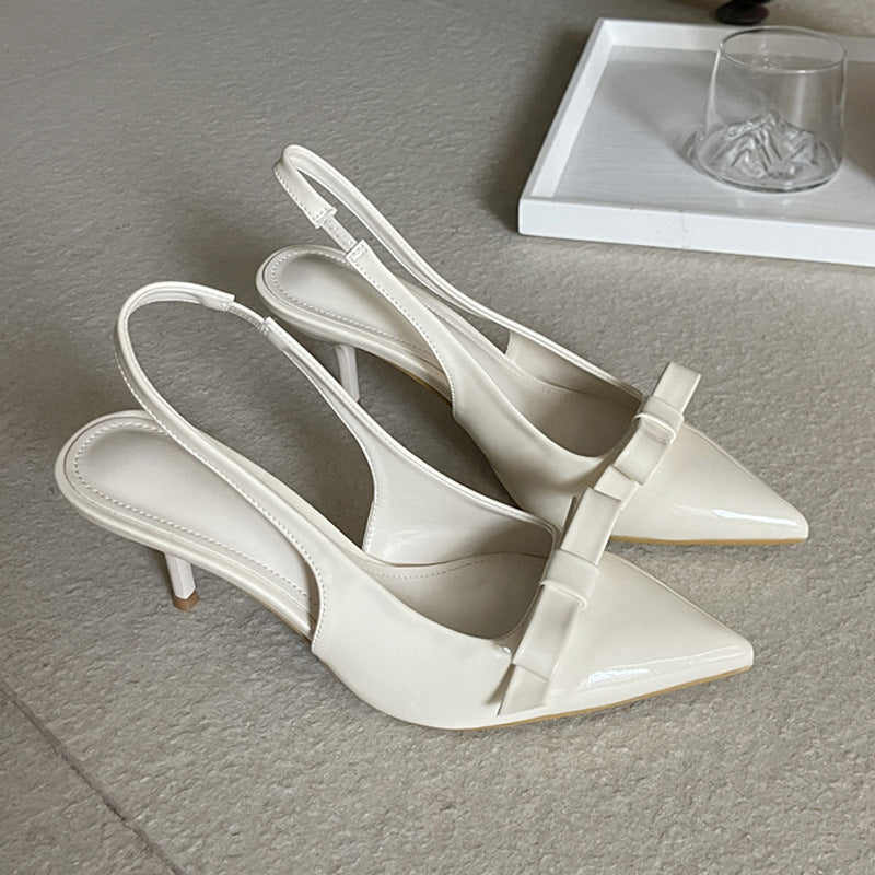 Damen Slingback Pumps mit elegantem Schleifendetail und spitzem Zehen WW