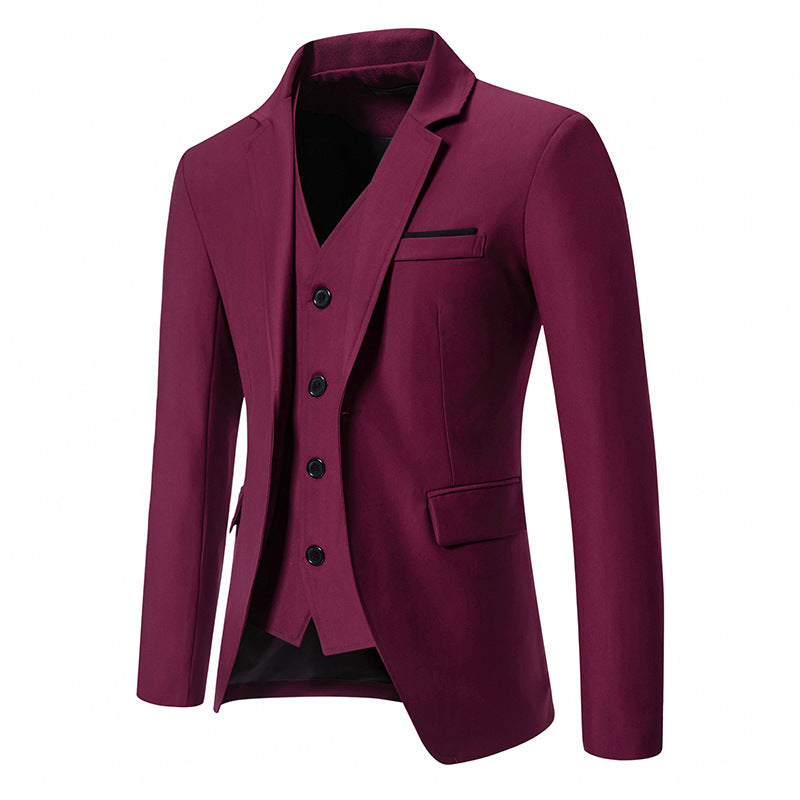 Herren elegant ausgestattetes Anzugset mit Blazer, Weste und Hose WW