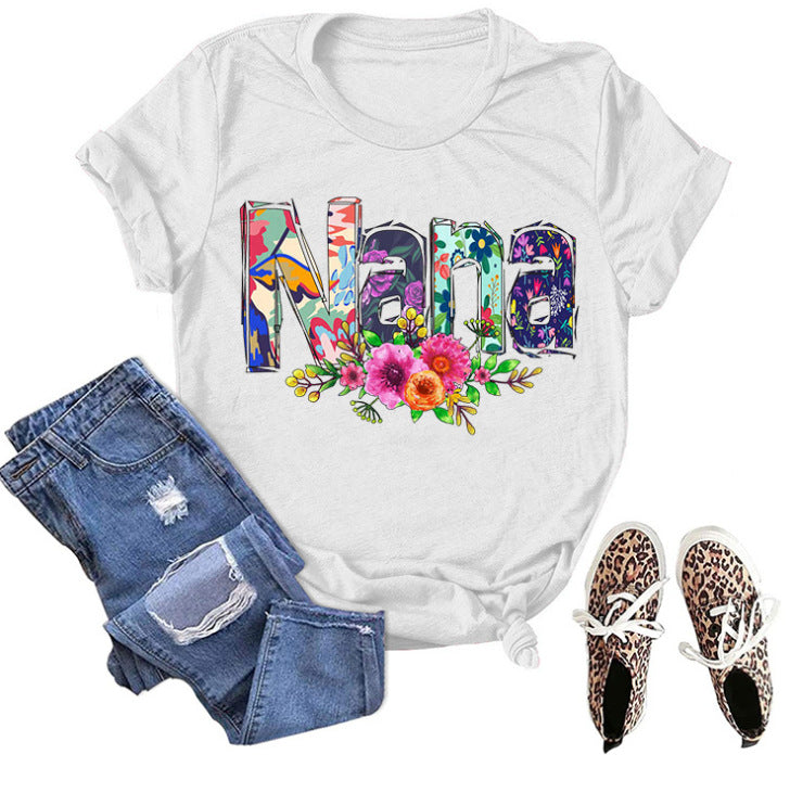 Damen Floral Grafik T-Shirt WW