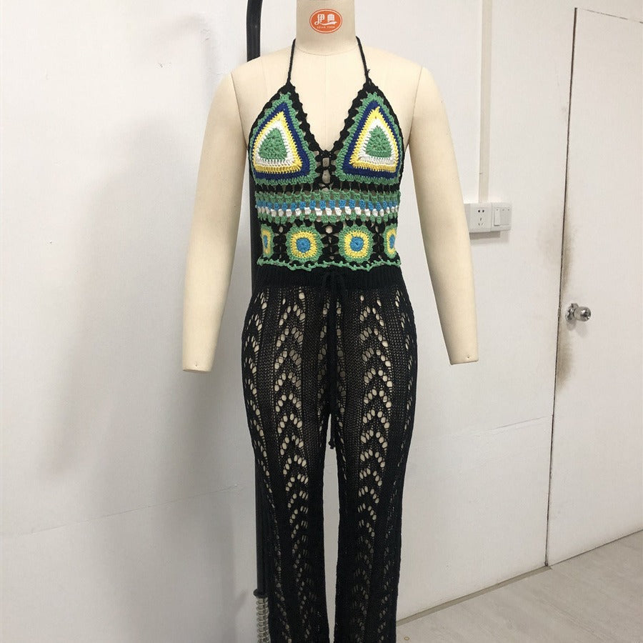 Bohemianische Handgehäkelte Bralette Bikini Oberteil W&W Mode