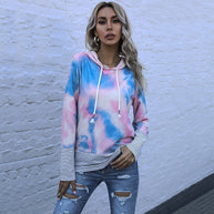 Damen Kapuzenpullover mit innovativem Farbverlauf und maritimen Streifen WW
