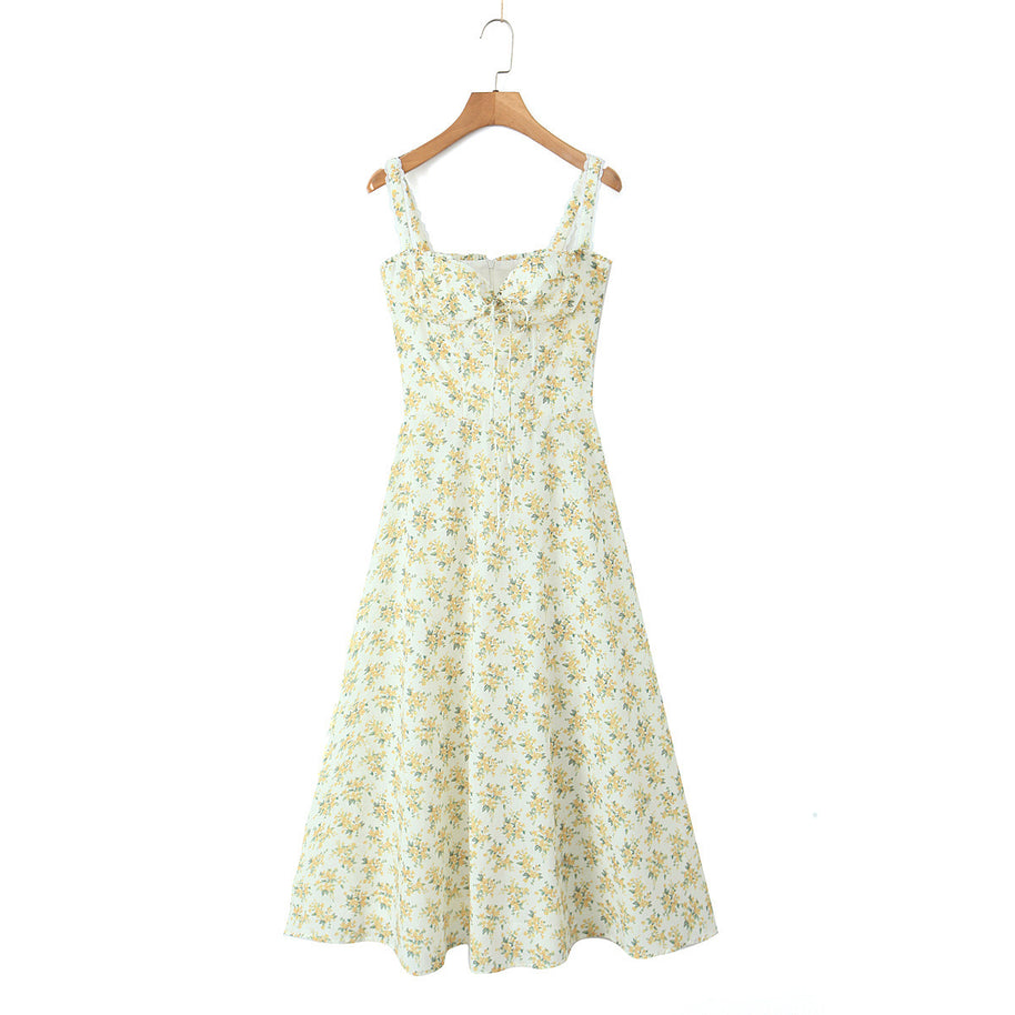 Damen Sommerliches A-Linien Kleid mit floralen Akzenten WW