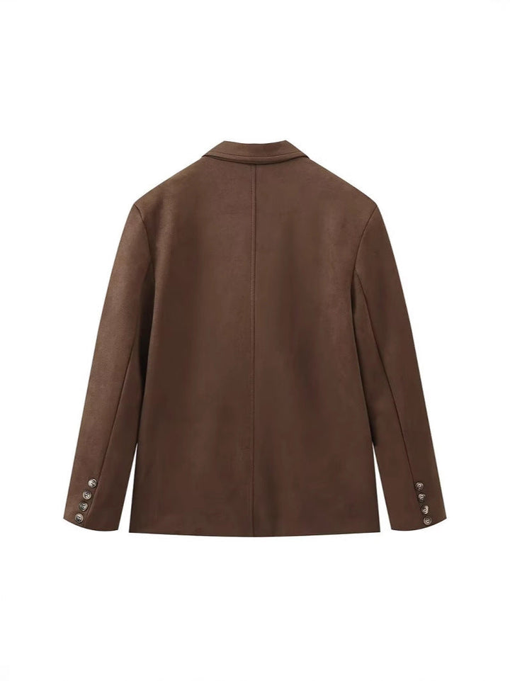 Damen Wildleder-Blazerjacke W&W Mode