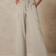 Damen Cargo-Hose aus leichtem Jersey WW