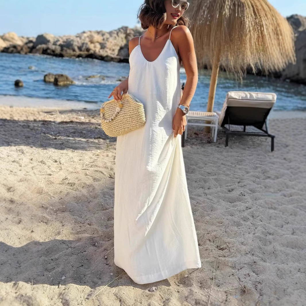 Damen Strandkleid mit Rückenausschnitt WW