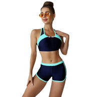 Damen Sport-Bikini-Set mit funktionellem Reißverschluss und atmungsaktiven Einsätzen WW