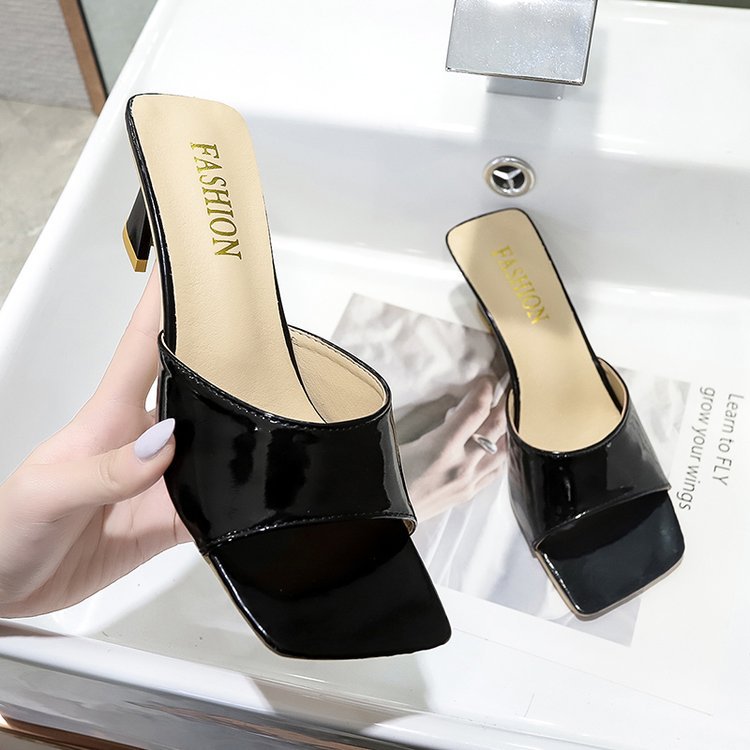 Damen Chic Open-Toe Slide High Heels mit Komfortpolsterung WW