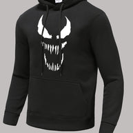 Herren Kapuzenpullover mit auffälligem Monster-Print WW