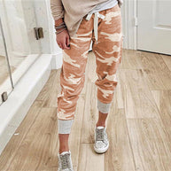 Damen bequeme Camouflage Jogginghose mit elastischem Bund und Bündchen WW