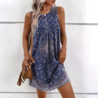 Damen Sommerliches Freizeitkleid mit elegantem floralem Muster WW