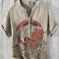 WW | Japanisches Hemd Aus Leinenmix