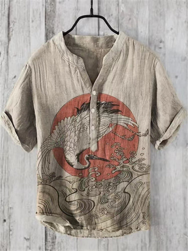 WW | Japanisches Hemd Aus Leinenmix
