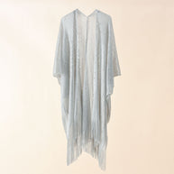Damen transparenter Kaftan mit fransigen Kanten und elegantem Design WW