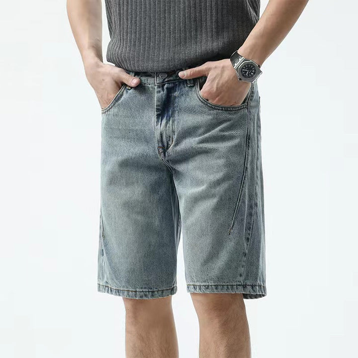 Herren Denim-Shorts im lässigen Relaxed Fit mit seitlichen Taschen W&W Mode