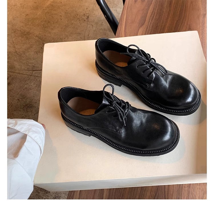 Damen Schnürschuhe aus hochwertigem Leder mit eleganter Profilsohle WW