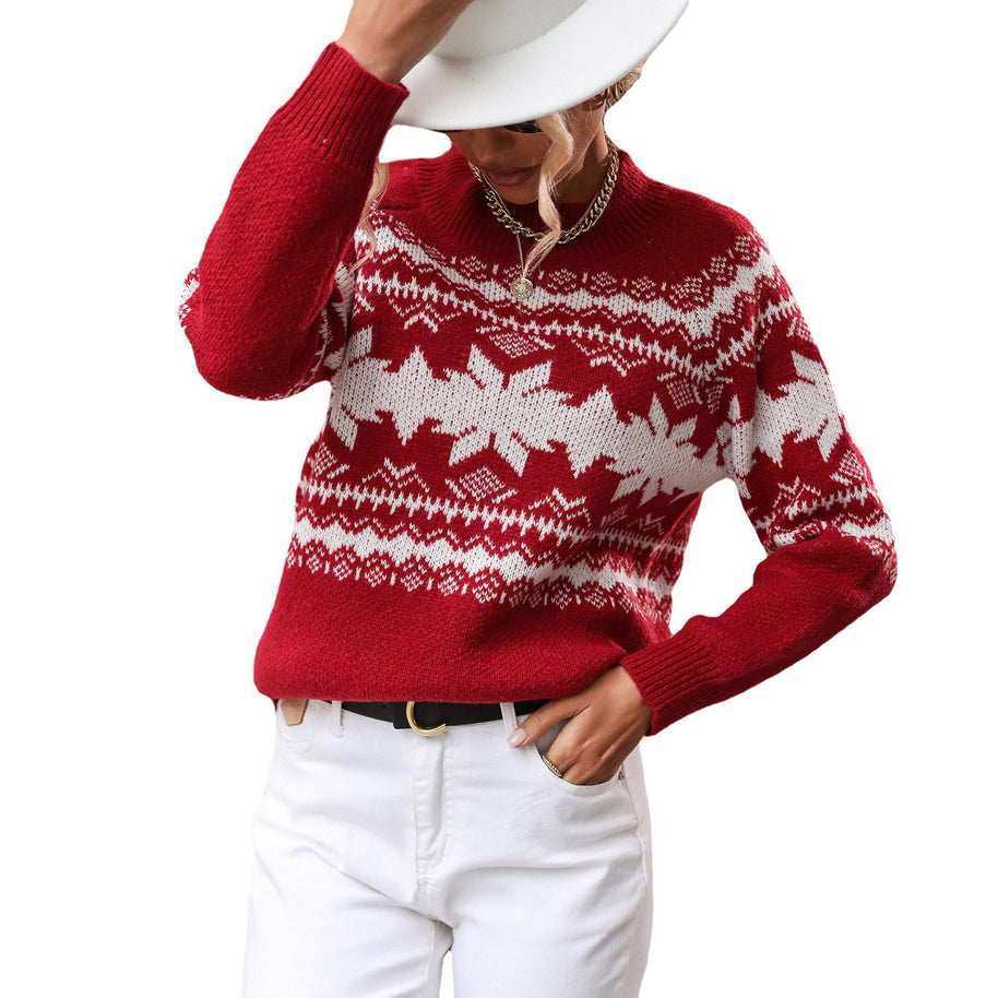 Damen Strickpullover mit schickem Norweger-Muster WW