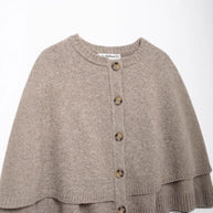 Damen Strick-Cape mit eleganter Knopfleiste WW