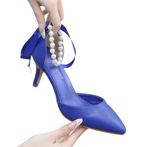 WW | Elegante Schuhe mit Perlen und Schnalle