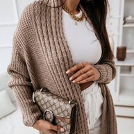 Damen Strick-Cardigan mit strukturiertem Muster und offenem Schnitt WW