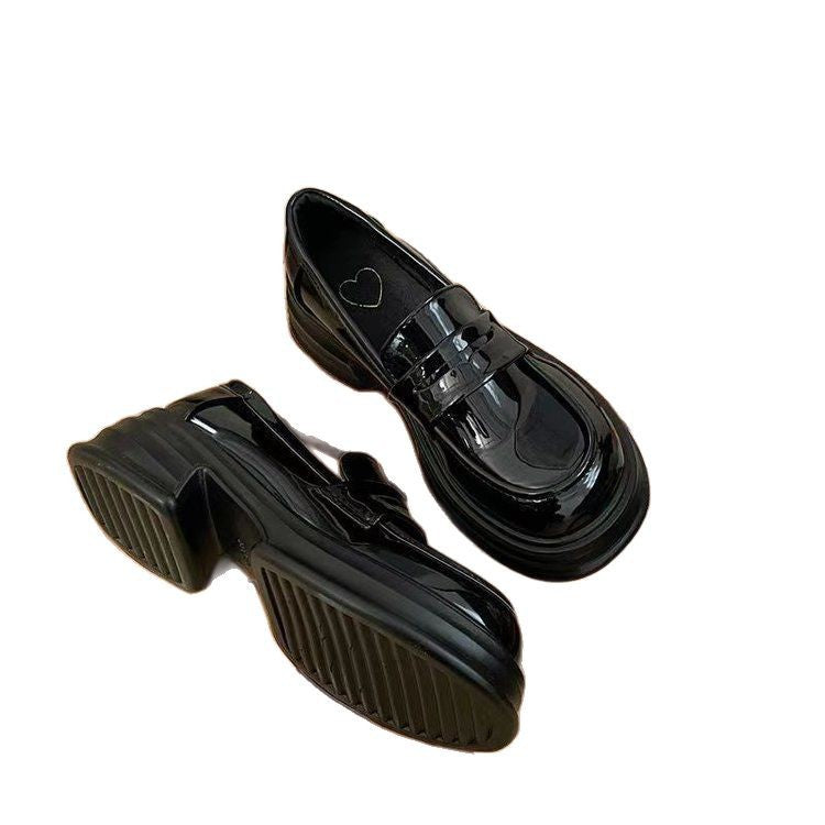 Damen Chunky Mokassins mit integriertem Socken-Design und glänzendem Obermaterial W&W