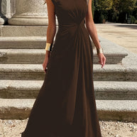 Damen Elegantes Abendkleid mit schickem Faltenwurf und figurbetontem Schnitt WW