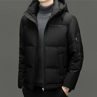 Herren Daunenjacke mit abnehmbarem Kapuzenkragen und wasserabweisender Oberfläche WW
