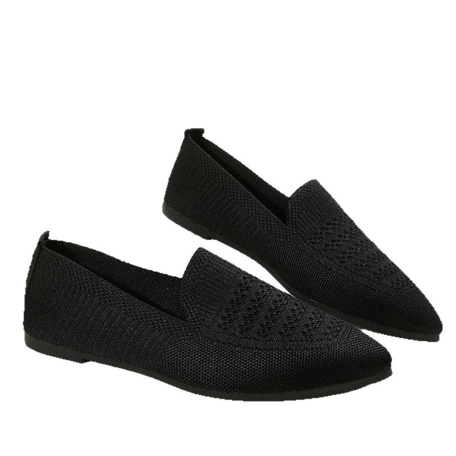 Damen Slipper mit atmungsaktivem Strickmaterial WW