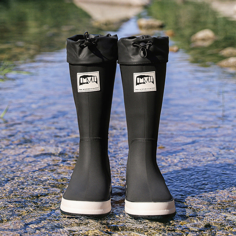 Damen robuste Gummistiefel mit verstellbarem Schaft und rutschfester Sohle WW
