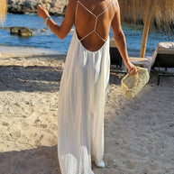 Damen Strandkleid mit Rückenausschnitt WW