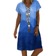 Damen Sommerliche Tunika mit buntem Schmetterlingsmuster WW