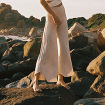 Damen Weite Jersey-Hose mit seitlichen Taschen und elastischem Bund WW