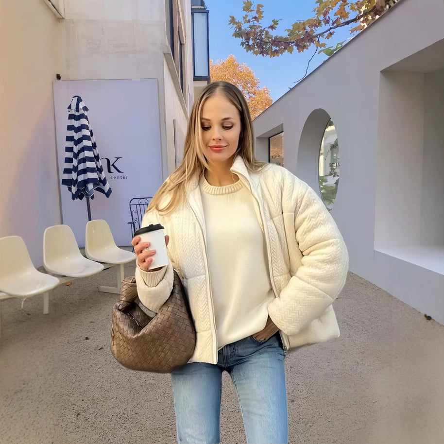 Damen Strick-Steppjacke WW