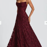 Damen Elegante Spitze A-Linie Abendkleid WW