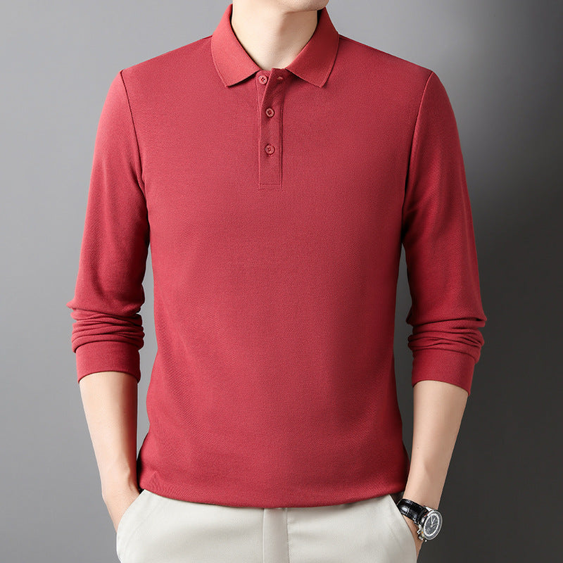 Herren Langarm-Polo mit edler Struktur und bequemer Passform WW