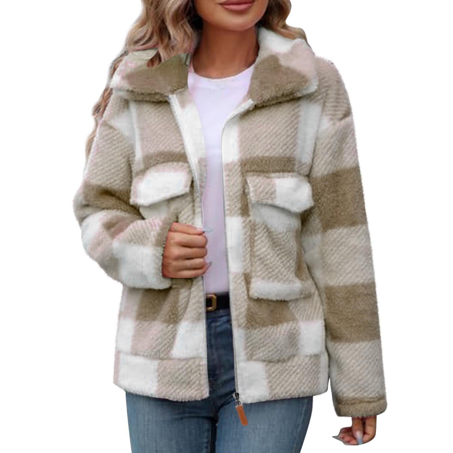 WW | Damen Fleece Jack Karomuster