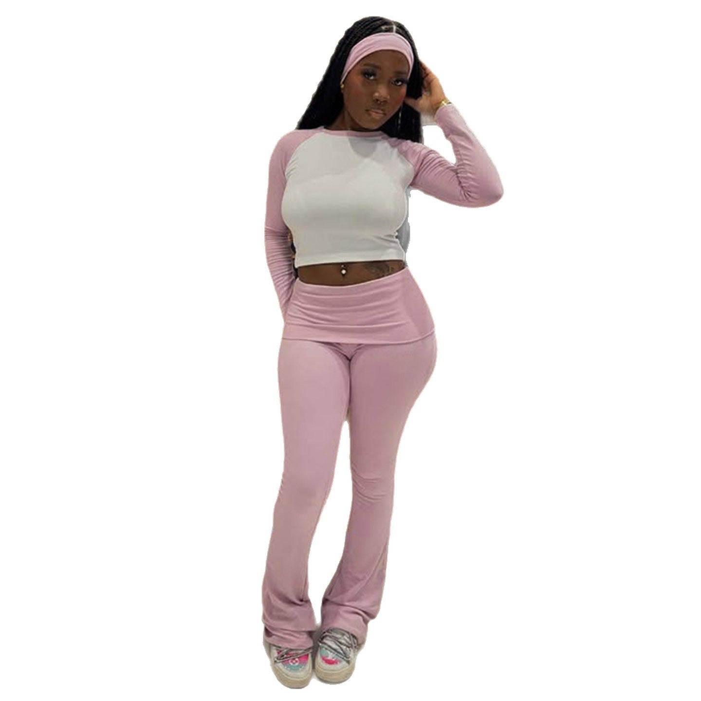 Damen Sportliches Oberteil und Leggings Set WW